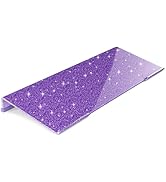 Rulyyo Ergonomic Computer Keyboard Stand - 17 Inch Glitter Purple Acrylic Keyboard Riser for Desk...