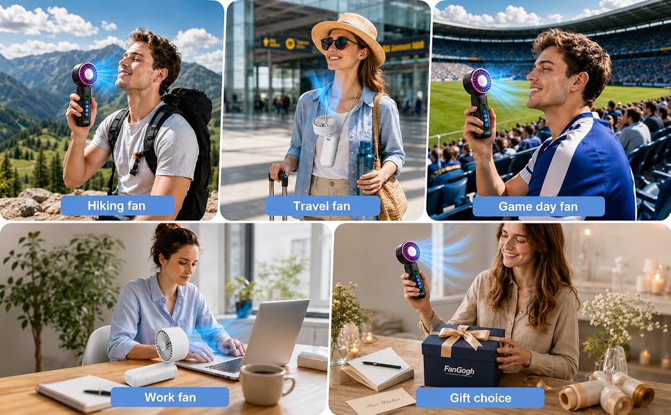 portable handheld turbo fan, wearable fan, beach fan, rechargeable fan portable