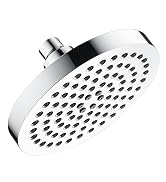 BRIGHT SHOWERS High Pressure Shower Head, 6 Inch Rain Shower Head, 2 Spray Settings Rainfall Show...