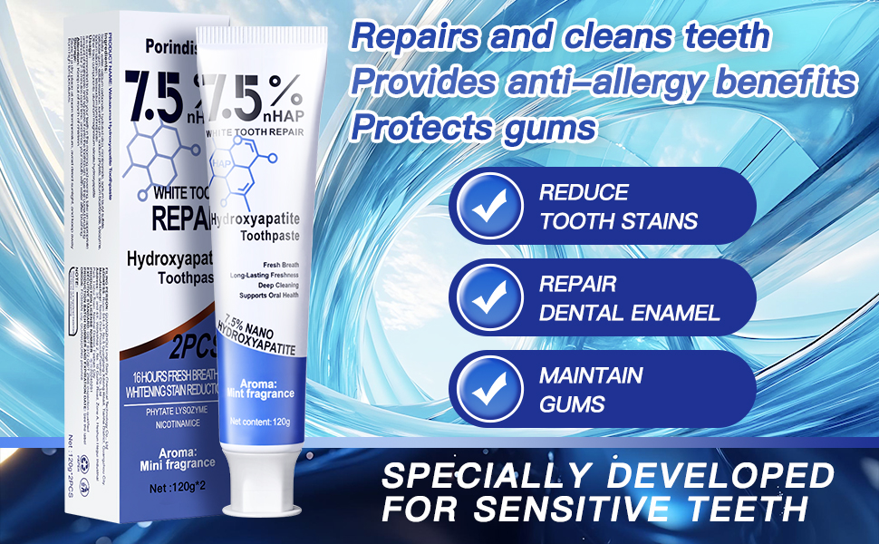 Porindisi Nano Hydroxyapatite Toothpaste for Enamel Protection