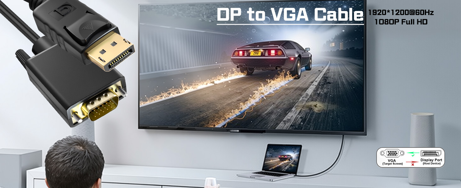 displayport to vga cable
