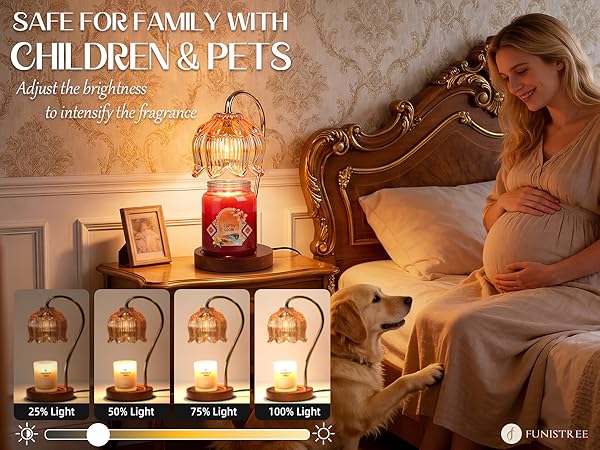 yankee candles flower dimmable candle warmer lamp with timer