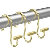 Bathway Shower Curtain Hooks, Gold Shower Curtain Rings Rust Proof, 12PCS Shower Hooks for Shower...