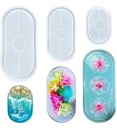 3 Pcs Oval Resin Tray Molds,DIY Thickened Coaster Molds,Epoxy Resin Mold,Durable Silicone Coaster...