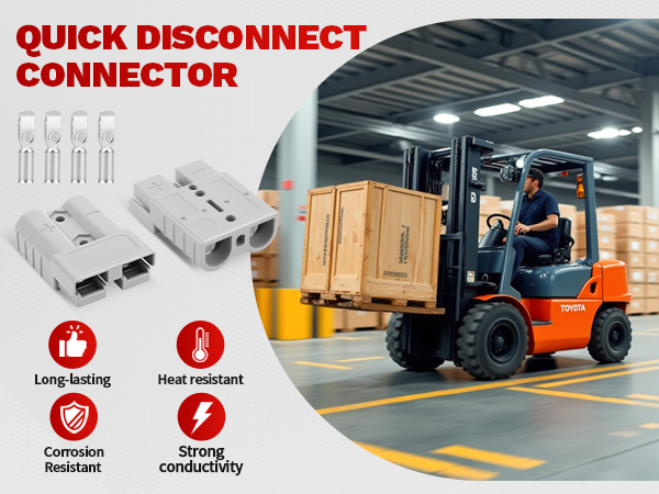 50A-600V Battery Quick Connect/Disconnect with 7/8/10/12 AWG