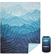 KingCamp Ultralight Camping Blanket, Packable Down Alternative Puffy Printed Wearable Blanket wit...