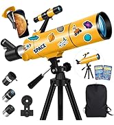 MEEZAA Telescope for Adults &amp; Kids, 80mm Aperture 500mm Portable Refractor Telescope for Astronom...