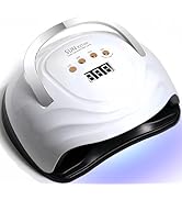 UV LED Nail Lamp with 81 Beads, 380W Nail Curing Lamps for Gel Polish with Automatic Sensor/4 Tim...