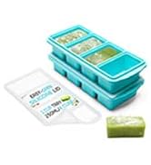 XOMOO Silicone Freezer Tray With Lid - Soup Freezer Container molds - Large Ice Cube Tray- makes