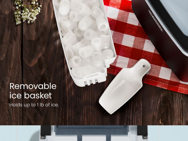 Removable ice basket