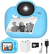 Instant Print Camera for Kids, Kids Camera Christmas Birthday Gifts for Girls Boys, 1080P HD Digi...