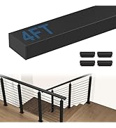 CKE 4FT Stainless Steel Handrail, Cable Railing Handrail for Indoor Outdoor Deck Stair, Flat Top ...