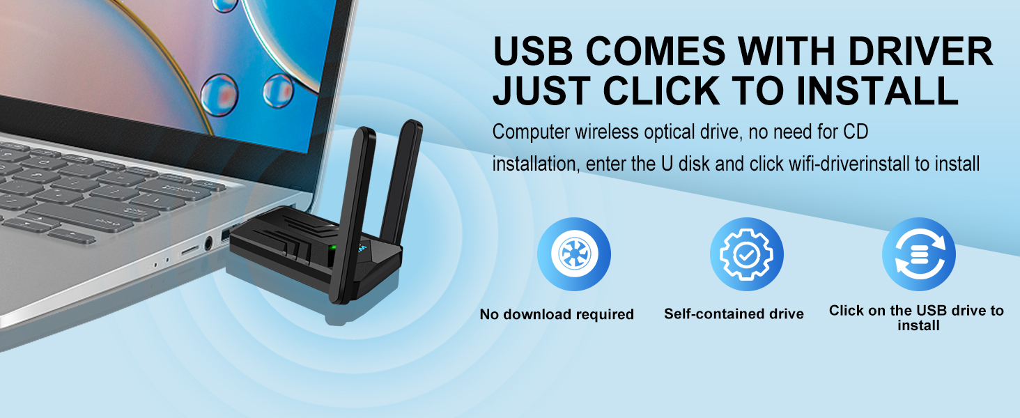 Wireless USB WiFi6 Adapte