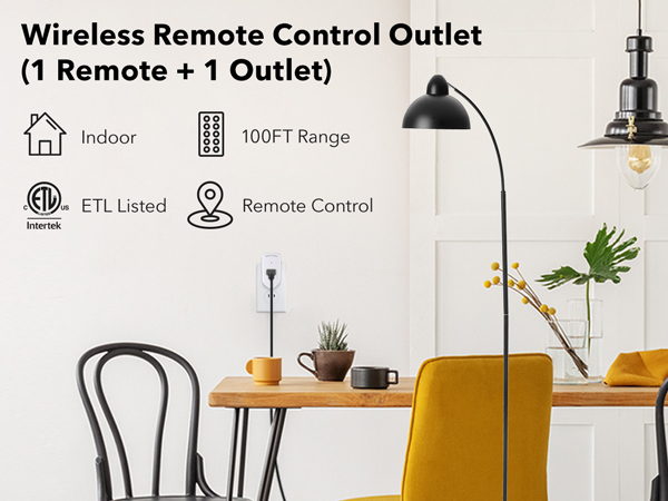 BN-LINK Wireless Remote Control Electrical Outlet Switch