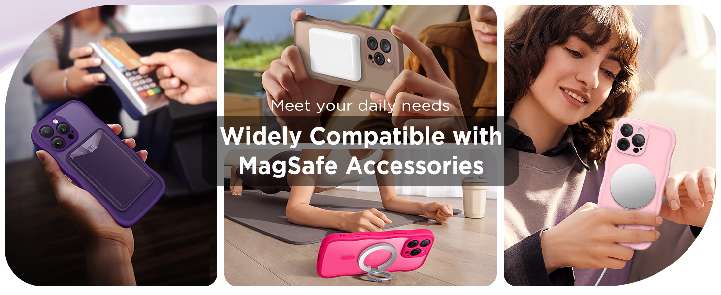 iPhone 16 Pro Case for Women Girls Widely Compatible with MagSafe Accessories