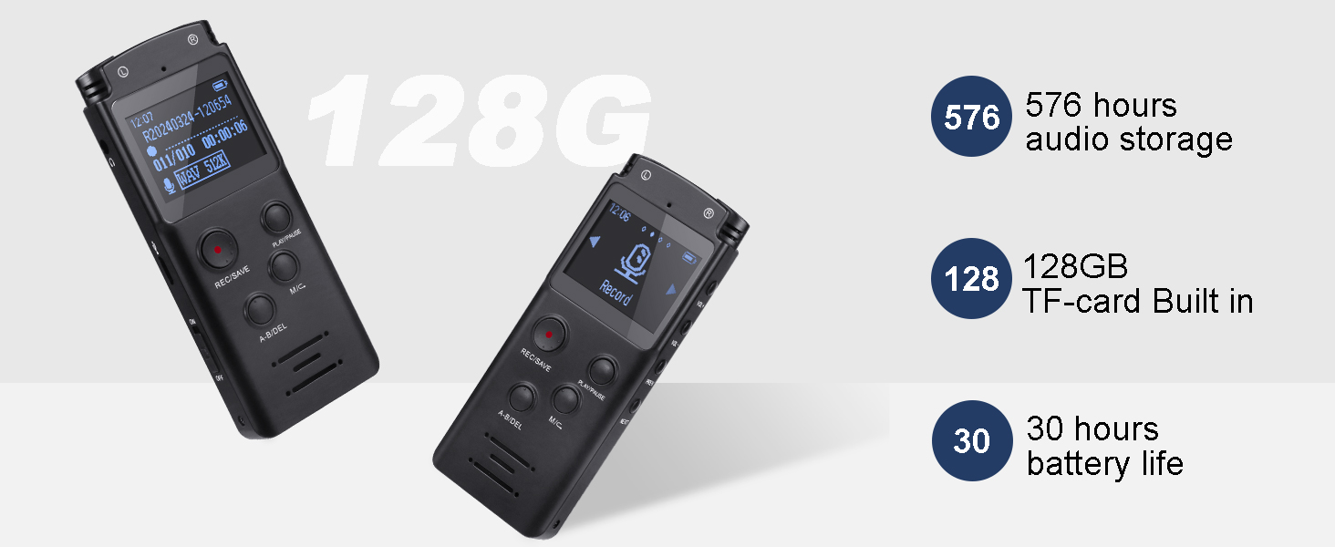 128GB Voice Recorder