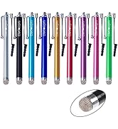 Wisdompro Stylus Pens for Touch Screens, 9 Pack of Universal Microfiber Tip Stylus with Lanyard T...