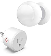 Wothfav Wireless Circular Motion Sensor Light Switch with Plug Outlet, PIR Infrared Motion Sensor...