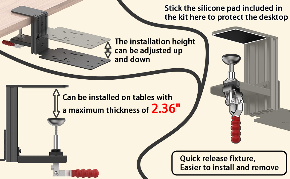 desk mount for Thrustmaster Sol-R1 Flight Joystick