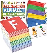 THE BAMBINO TREE Alphabet Flash Cards - ABC Jumbo Flash Cards for Kids Ages 3-6 - Lowercase &amp; Upp...