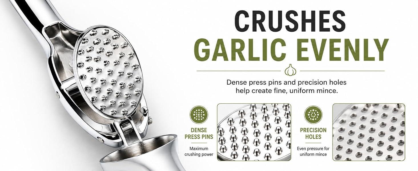Durable garlic press