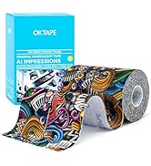 OK TAPE Hypoallergenic Digtal Printed Kinesiology Tape, Elastic Sports Athletic Tape, 2 Rolls, 2i...