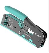 CNCOB RJ45 Pass Through Crimp Tool Ethernet Crimping Tool Kit All-in-one Crimper for Cat8 Cat7 Ca...