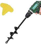 VUIYA Garden Auger Drill Bit, Plant Transplant Rapid Planter, Auger Spiral Bit for Bulbs Bedding ...