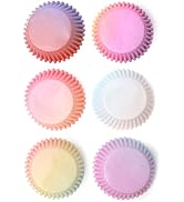 Cupcake Liners Muffin Cups 300 Count No Smell,Grease-Proof &amp; Food Grade Gradint Design Baking Cup...