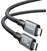 AGFINEST USB4 Cable for Thunderbolt 4 Cable 3.3FT with 240W Fast Charging 40Gbps Data Transfer 8K...