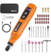 HARDELL Mini Cordless Rotary Tool 3.7V, 5-Speed Rotary Tool Kit with 43 Accessories,Type-C Chargi...