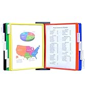 Ultimate Office AdjustaView 10-Pocket Wall Reference Organizer with Easy-Load Pockets and Mountin...