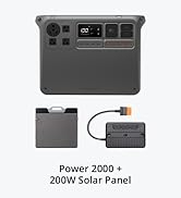 DJI Power 2000 Portable Power Station, Foldable Solar Panel, 2048Wh LFP Battery, 3000W Stable Out...