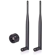 Bingfu Dual Band WiFi 2.4GHz 5GHz 5.8GHz 6dBi SMA Male Antenna (2-Pack) for Wireless Vedio Securi...