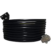 NEMA 6-20 Plug to 6-20 Connector Extension Power Cord - 25FT, 20A/250V, 12/3 SJTW, T Blade - Black