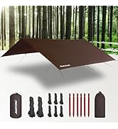 JAICOM Waterproof Camping Tarp - 10X10ft Hammock Rain Fly, Ultralight &amp; Portable &amp; UV Protection ...