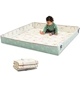 Infantino Foldable Soft Foam Play Mat, 57" Baby Mat for Floor Time, Lightweight, Easy to Store, W...
