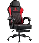 WAILOR Gaming Chair with Pocket Spring Cushion, Video Game Computer Chair with Footrest for Adult...