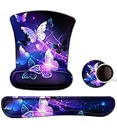 ToLuLu Keyboard Wrist Rest Pad Ergonomic Mouse Pad Set, Gel Mouse Pad for Computer Laptop, Non Sl...