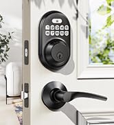keyless entry door lock deadbolt with handle set