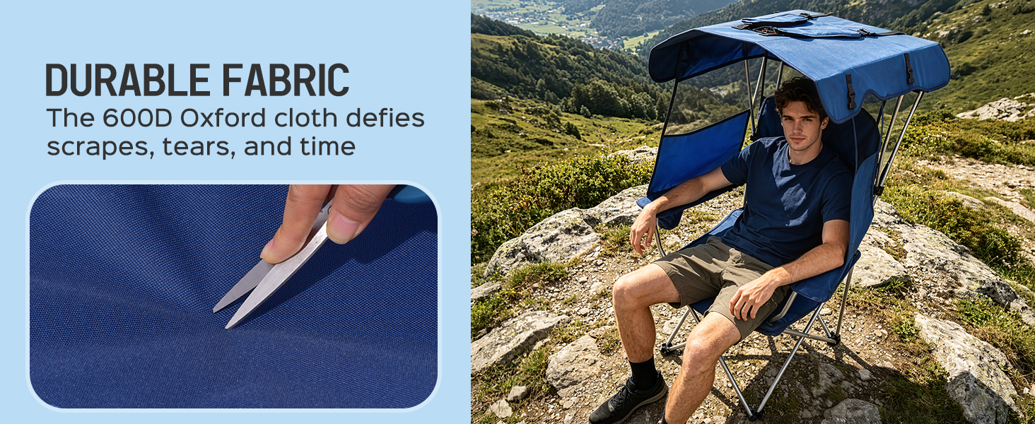 folding chair with shade