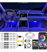 Jushope Car LED Interior Strip Lights, RGB 16 Million Colors 9 in 1 Car Ambient Lighting Kit with...