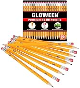 Gloween Woodcased #2 PencilsGloween #2 Pencils Bulk, 50 Count Pre-sharpened Wood-Cased 2 HB Soft ...