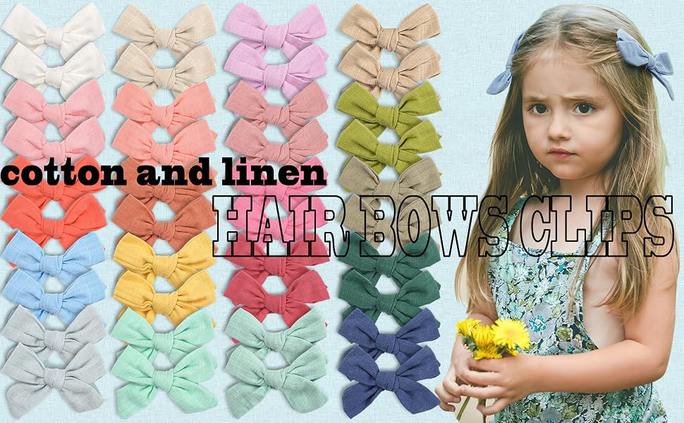 Cotton hair bows
