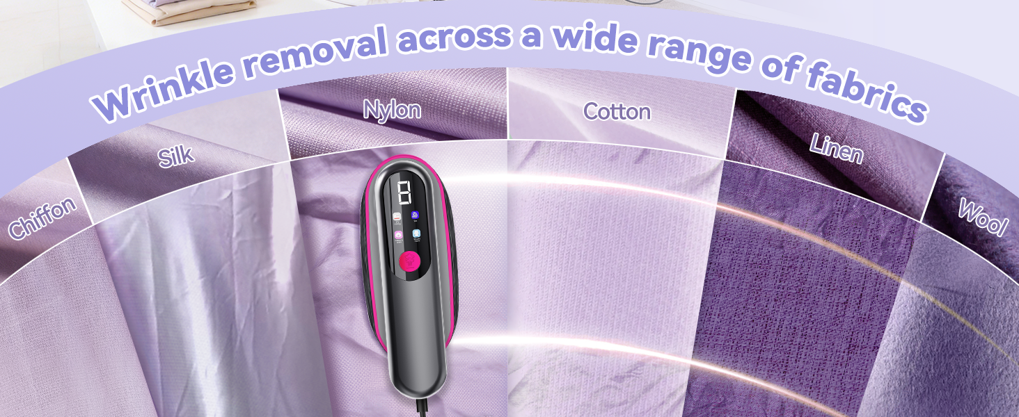 Wrinkle Removal Across A Wide Range of Fabrics Chiffon Lace Silk Nylon Cotton Linen Wool