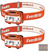 EverBrite Headlamp, 2 Pack Kids Headlamp with Red Light and Memory Function, Head Lamp for Adults...
