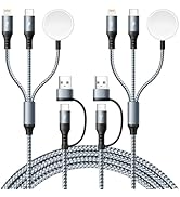 3 in 2 Multi Charging Cable for Apple Watch Charger/iPhone 17 Charger/Lightning/,USB A-C Charging...