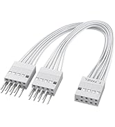 PC Power Switch Splitter, 9 Pin Motherboard Jumper Splitter 1 Female to 2 Male Adapter for Power ...