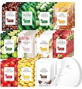 GUOYAOLIFU Face Mask Skincare Premium 33 Sheet Masks Organic Facial Mask Collagen Face Mask Hydra...