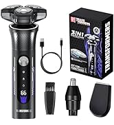 TRANSFORMERS Electric Razor for Men – 2-Speed Adjustment Shavers for Men, USB-C Fast Charging,IPX...